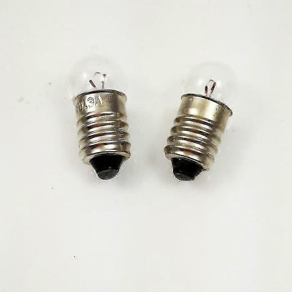 10-pack mini E10-skruvsockellampor för ficklampor, 2,5V 0,3A