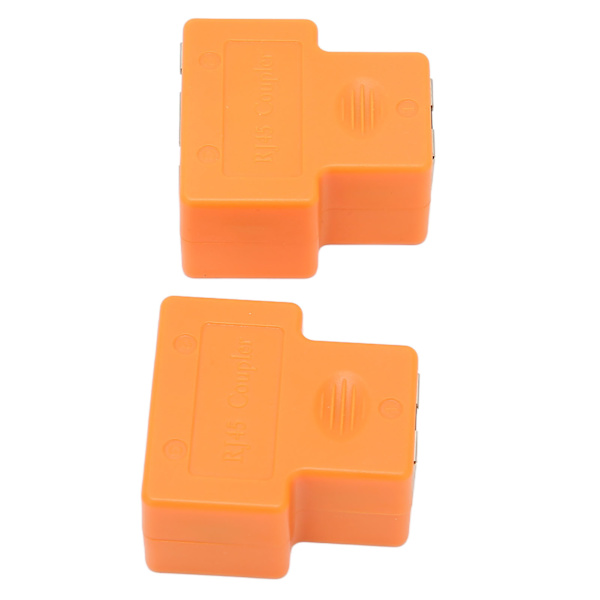 2 stk 1 til 2 Ethernet splitterkobling PVC RJ45 splitter Tilslutning Støjmodstand