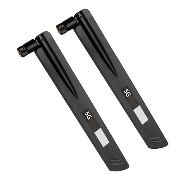 2 stk 5G Antenne SMA Hane Høy Forsterkning IoT Ekstern Fullbånd Rundstrålende Antenne for Router