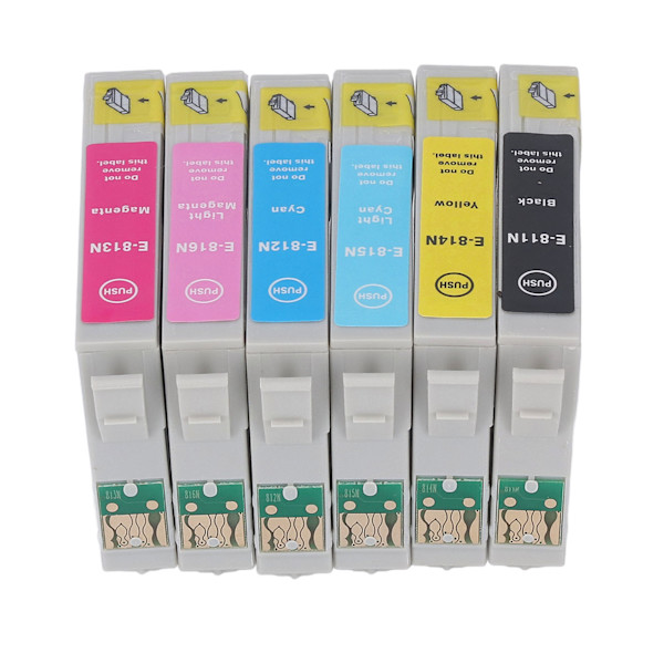 Mustekasetti BK C M Y LC LM 6 väriä Tulostus Tarvikeosa valokuvapaperille Asiakirjoille T0811N T0812N T0813N T0814N T0815N T0816N