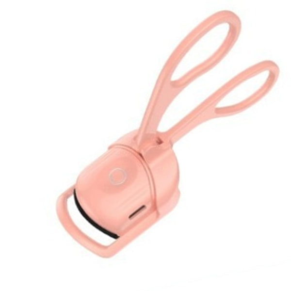 Uppvärmda ögonfransböjare 2 temperaturkontroller USB-laddning 30 sekunder Värmeplast Bärbar fransböjare för hem rosa