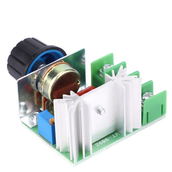 2 stk AC-motorhastighetskontrollmodul PWM justerbar dimmerhastighetsspenningsregulator 2000W