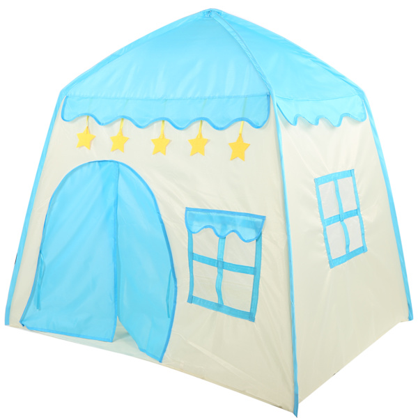 Barn Tält Lekstuga Princess Castle Inomhus Utomhus Teepee Toys Room Blue