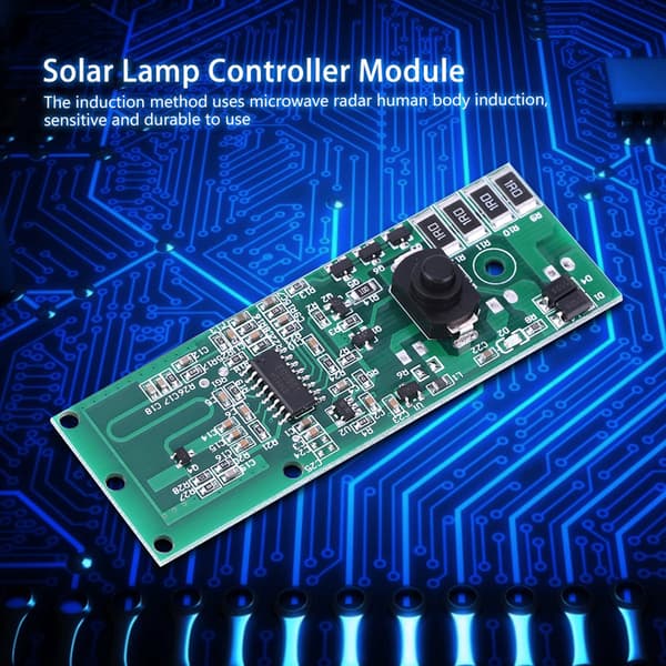 Solar Lampe Controller Modul Printplade Mikrobølge Radar Induktion med switch 3,2V/3,7V