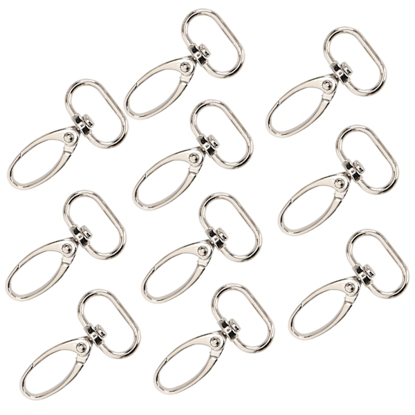 10 st Nyckelring Klämkrok Bilnycklar Hundetikett Bagagespänne Zinklegering Silver Gör-det-själv-presenter