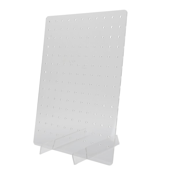 Akryl Pegboard Displaystativ Transparent Smykkeorganisering Håndverksshow Pegboard Stativ for Øredobber