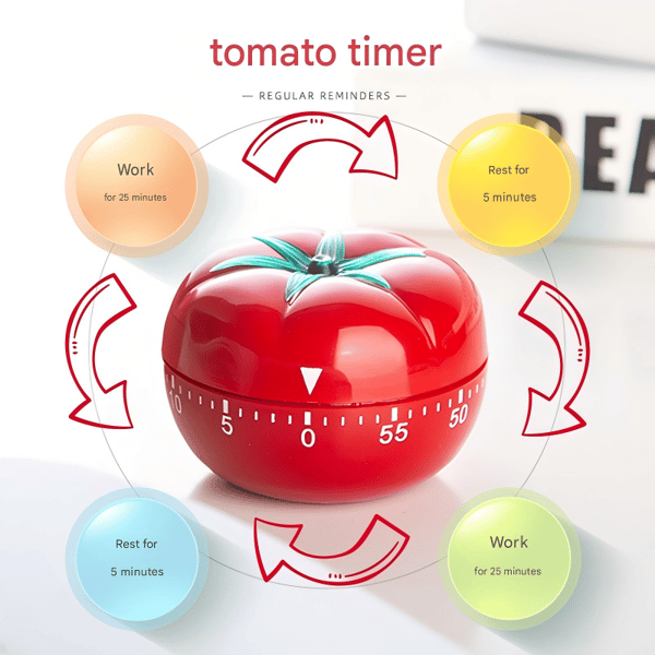 【NX】2-pak køkkentimer, 60 minutter, vi Cherry tomatoes