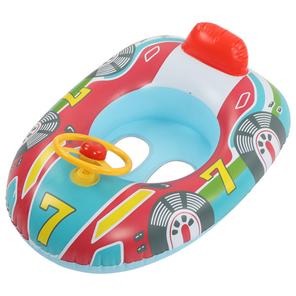 Yacht Pool Float Uppblåsbar Yacht Ratt PVC Anti läckage Ben Hål Småbarn Simflottor för Simning Sommar Blå Botten
