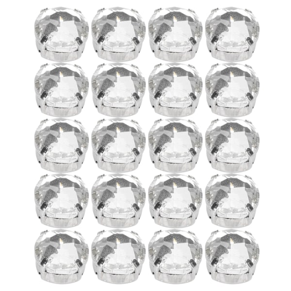 20 kpl Kynsistrassit Kiiltävät DIY Käsinommeltavat Kengänkoristeet Vaatetustarvikkeet (18 x 13 mm soikea muoto)