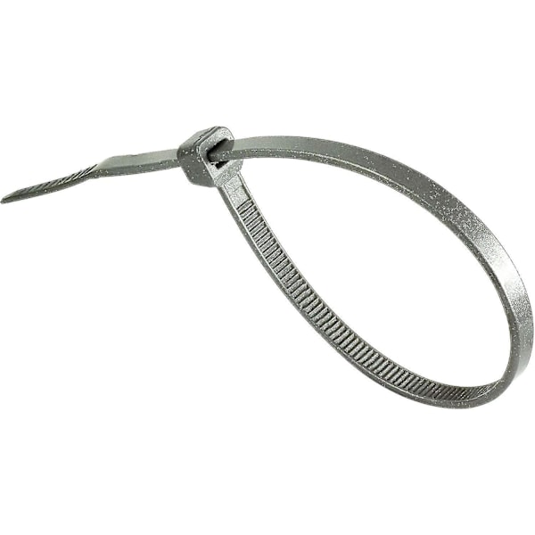 Sølv Premium Nylon Zip-bindere, 370mm x 4,8mm, Pakke med 100