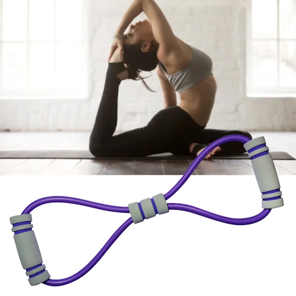 Figure 8 Fitness Vastusvyö 8-muotoinen Vastusvyö Vetoköysi Rinta- ja Käsivarsiharjoitteluväline Naisille Kotiharjoitteluun Violetti
