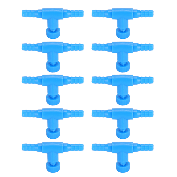 10 kpl Akvaario T-liitin 3-tieinen pumppu Ilmajohtoputki Ilmamäärän säätöventtiili 0,2 tuuman letkulle