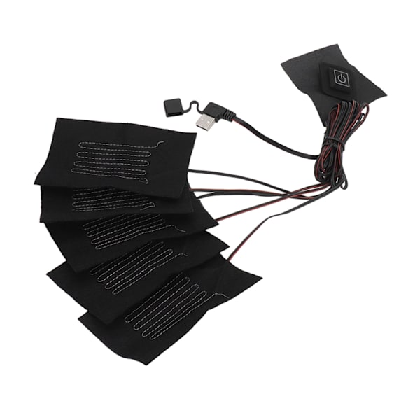 5 i 1 elektrisk stofvarmepude 3 trin Temperaturregulerbar USB varmepude Vandafvisende kompositfiber varmepude