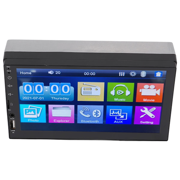 7 tommer Universal Bilstereo Audiomodtager Touchscreen MP5 Afspiller GPS Navigation med Backup Kamera Håndfri Opkald