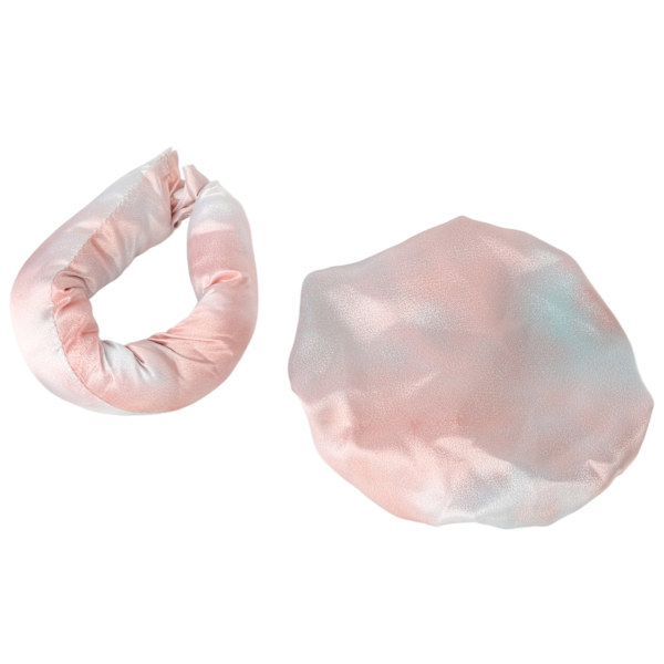 Varmefri Curling Tie Dye Bærbar Blød Satin Varmefri Curling Rod Pandebånd til Nat Hjem Lys Orange