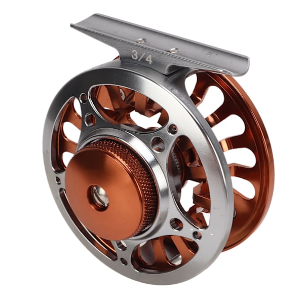 Flugfiskerulle Effektiv bromsning 3 lager 2 färger Justering CNC-bearbetning 3/4 flugrulle för utomhusfiske
