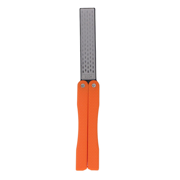 Knivslipare Vikbar fläktformad Adamas Material Lätt bärbar knivslip för utomhusbruk Orange