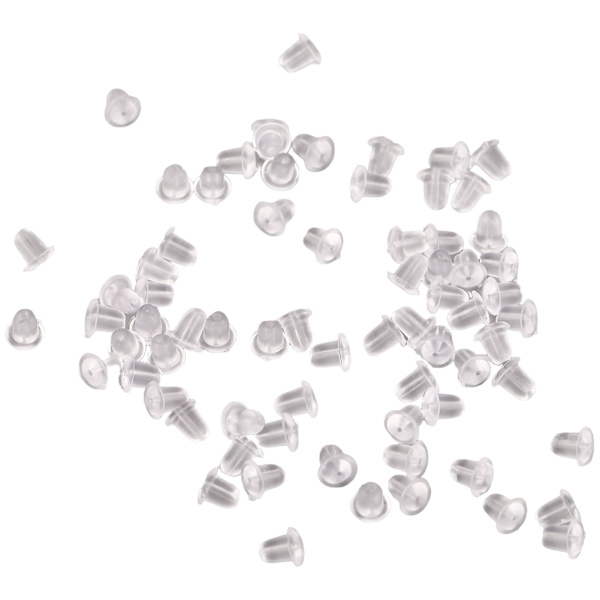 10000 st Gummi örhänge ryggar 5 mm transparent gummi flexibel giftfri klar örhänge ryggar för smycken örhänge DIY