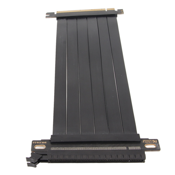 PCIE 3.0 X16 Forlængerkabel Høj Skærmende Egenskab 180 Grader Fleksibel PCIE 3.0 Forlængerkabel til Grafikkort Sort 40cm/15,7in