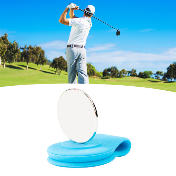Magnetisk Golfkepsklämma Golfkepsmarkör Silikon Stabil Fixering Golfträning Tillbehör för Sport Utomhus Himmelblå