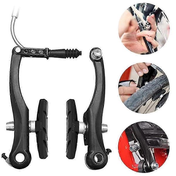 par V-cykelbromsbelägg Cykelbromsblock Set 70 mm cykelbromsbelägg Black