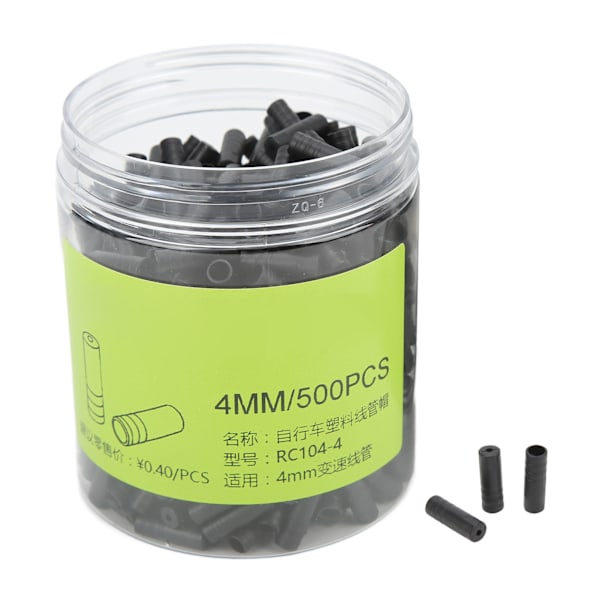 500 st Bromskabelkapslar Plastmaterial 4mm Lättvikt Hög seghet Mer flexibla cykeltillbehör