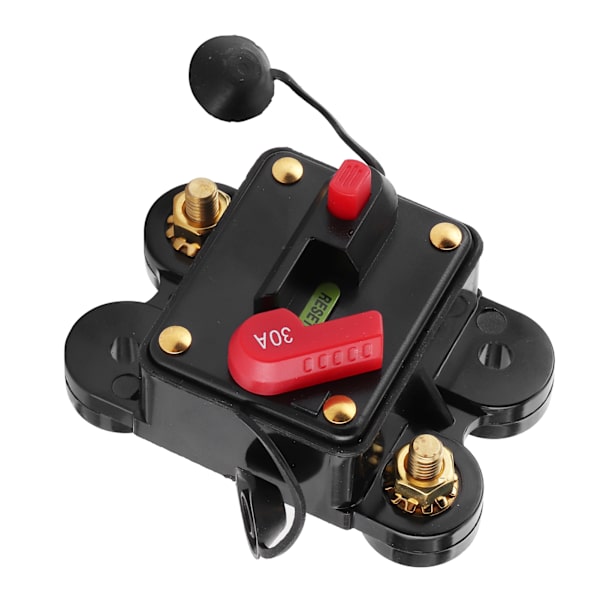 Bilstereo System Sikringsholder Automatisk Strømbryter 12V-24V DC Bil Båt Stereo Beskyttelse 30A, 78x51x38mm