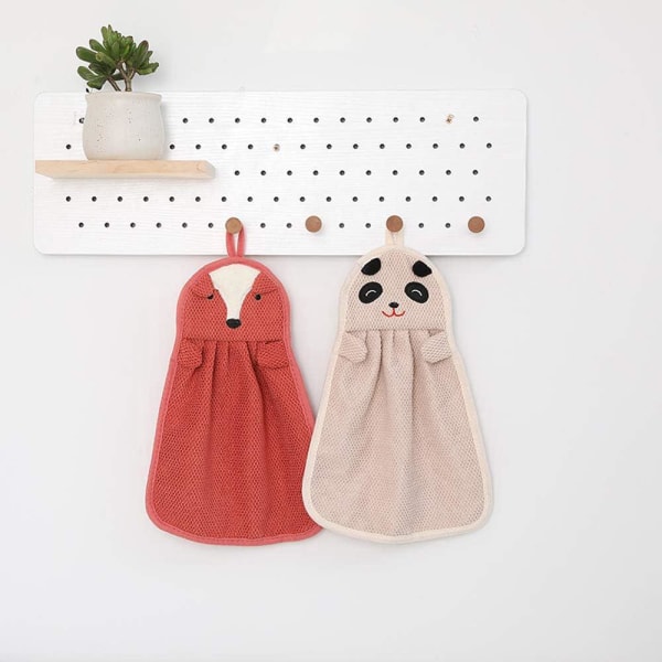 Söt djurformad handduk set om 6 - Absorberande hängande kök badrum snabbtorkande barn och vuxna