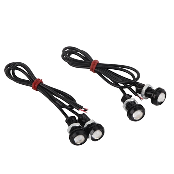 4 stk 18mm Eagle Eye LED-lamper Kørelys til bil Bagagerum Motorcykel Markeringlys Lampe Baglygter