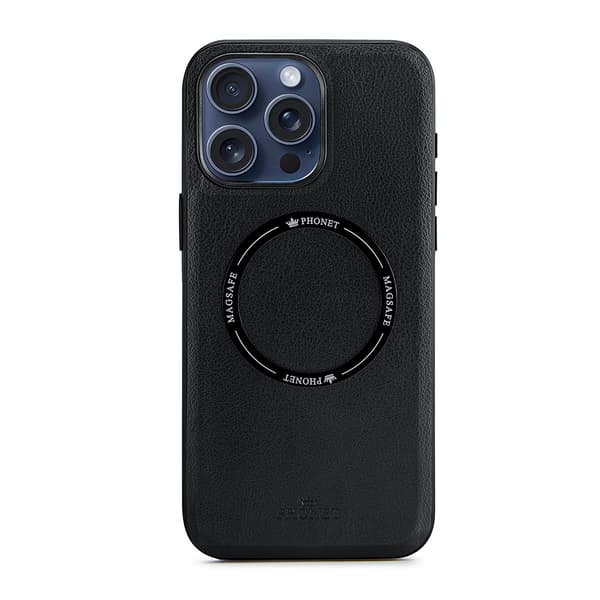 Phonet Magnet Cover med Magsafe Kompatibel med iPhone 15 Pro Sort Black Compatible with iphone 15 Pro