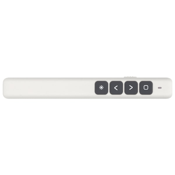 Presentation Clicker Integrerad magnetisk design Ergonomisk stabil Fjärrkontroll Sida Vridning Penna för möte Undervisning Vit