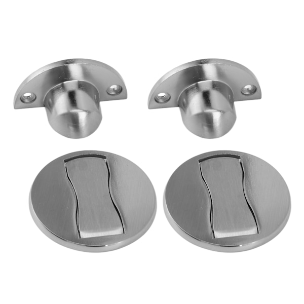 2 stk gulv dørstoppere sinklegering Rustfri sterk magnet Enkel magnetisk dørstopp for soverom baderom 3 til 20 mm mellomrom