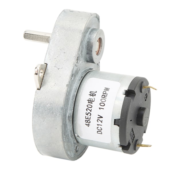 DC-vaihdemoottori 100 RPM Korkea vääntömomentti Käännettävä CW CCW Nopeudenvaihdemoottori 48E520 DC12V