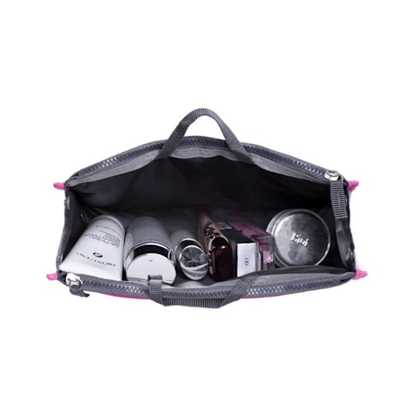 Kvinder Multifunktionel Makeup Taske Forskellige Lommer Stor Kosmetisk Taske Organizer til Rejser Rosa