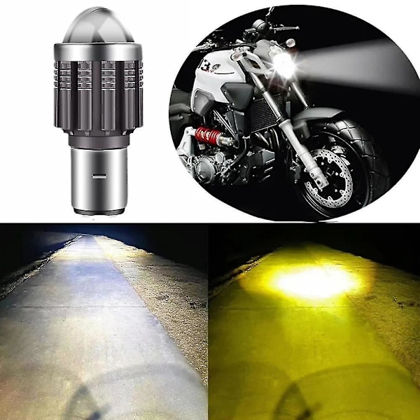 Motorcykel LED-strålkastarlampa H6 Hi/Lo Spot Light Vit