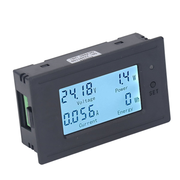 LCD-strömmätare Multifunktionell digital spänningsström Batterikapacitetsmonitor DC6‑200V