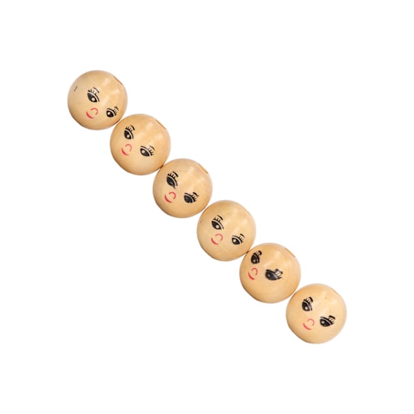 30 stk. Smilende treperler, trefarget DIY runde smilende treperler, gave til barn, perletilbehør