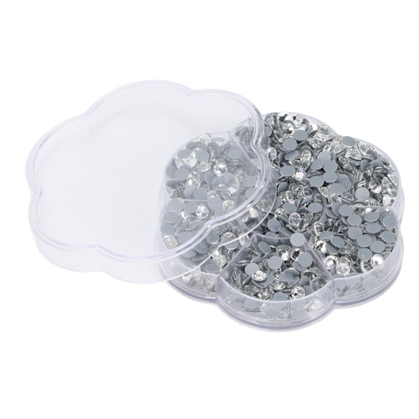 1440 stk Hot Fix Rhinestones Glas Flat Botten Transparent Hvid DIY Tilbehør til Tøj Sko Nail Art