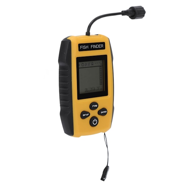 Bærbar Fish Finder Ekkolod Sensor Kajak Kabelforbundet Håndholdt Fish Depth Finder med LCD-skærm til Båd Sø Hav Is