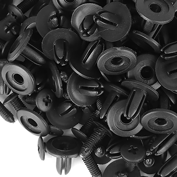 100 kpl auton muoviniittejä 6 mm reiän halkaisija Kiinnikkeet Lokasuoja Puskurin Push Pin Clip AP