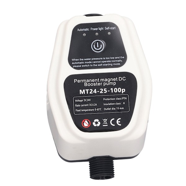 Boosterpumpe 100W 24V 25L Fuldautomatisk Intelligent Sensing Lydløs Vandtryk Booster Pumpe 100‑240V EU-stik