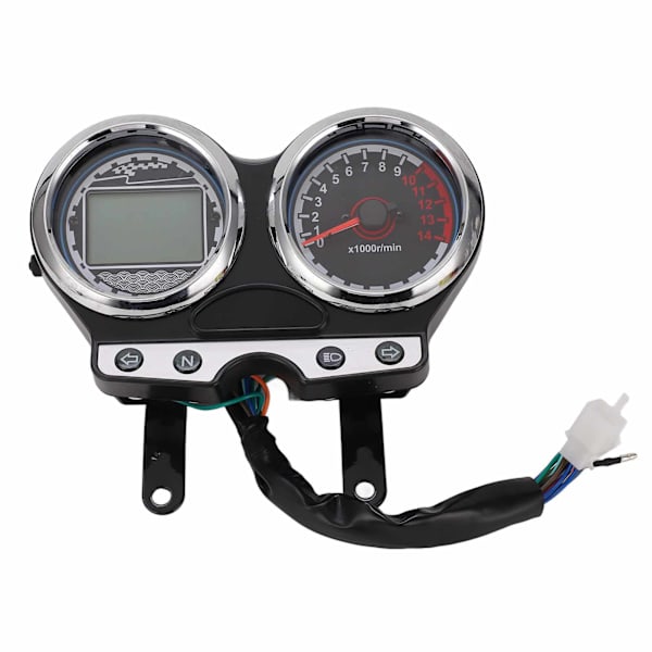 12V Motorcykel LCD Mätare Hastighetsmätare Varvräknare Växel Körsträcka Display Passar för Suzuki EN125-3F EN150 12-16
