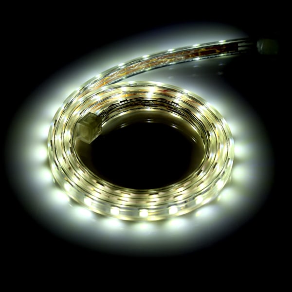 Vanntett SMD 5050 LED-stripe 220V 60leds/m Fleksibelt båndlys 1 Meter Hvit