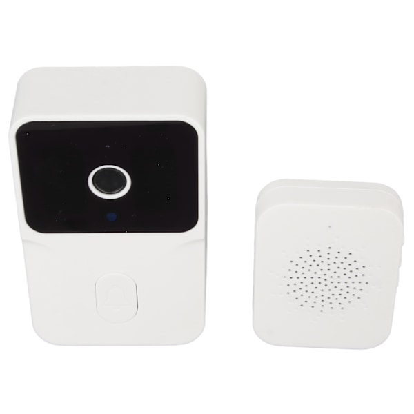 WIFI Videodørklokke HD 1080P IR Nattsyn Fjernkontroll Visuell Intercom Dørklokke for Hjem Hvit