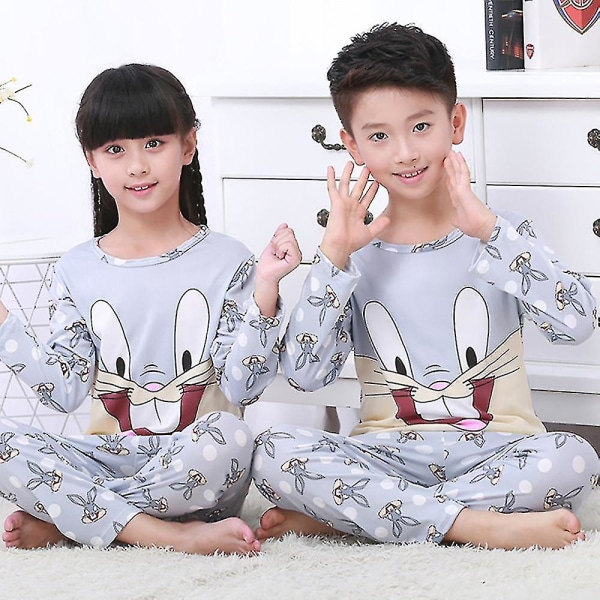Tecknad Pyjamas Set Barn Flicka Pojke Lång Pyjamas Pjs Sovkläder Nattkläder Bugs Bunny 3-4 Years