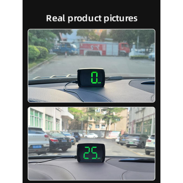 NY GPS Speedometer Bil Heads Up Display Hastighedsalarm KM
