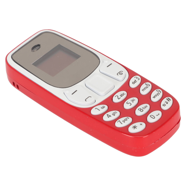 Maailman pienin puhelin Hands Free Bluetooth-soitin Dual SIM-kortti Lukitsematon GSM 2 in 1 Mini-matkapuhelin Punainen