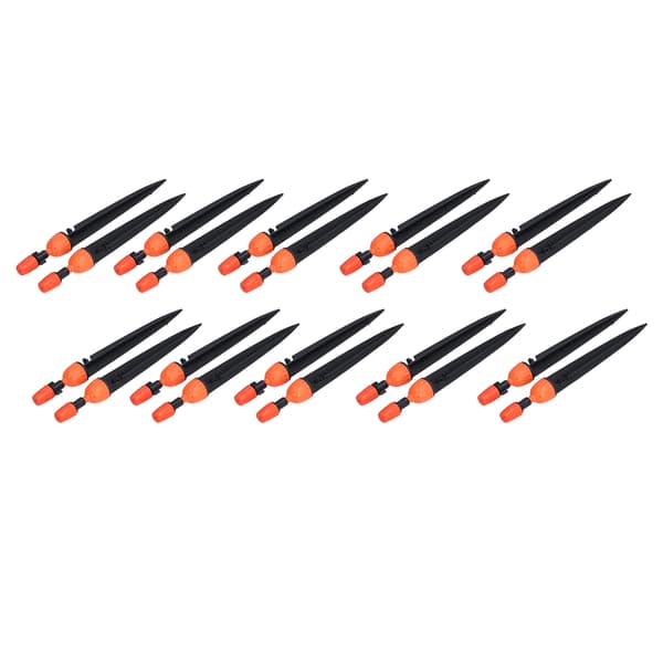 20 Sett Multifunksjonell Spraydrypper Justerbar Vanning Atomiserende Sprinklere Dryppvanningssystem Oransje
