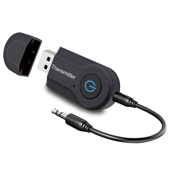 Trådlös Bluetooth sändare, 3,5 mm bärbar stereoljudadapter High-Fidelity USB sändare, Plug and Play