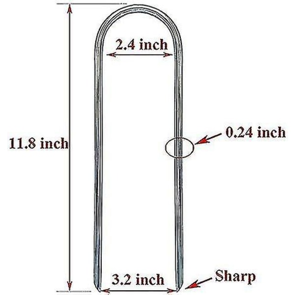 Trampoliinit Wind Stakes Heavy Duty U-tyyppiset terävät päät Turvamaa-ankkuri galvanoitua terästä jalkapallomaaleihin, leirintätelttoihin ja valtavaan puutarhan koristeluun 4pcs